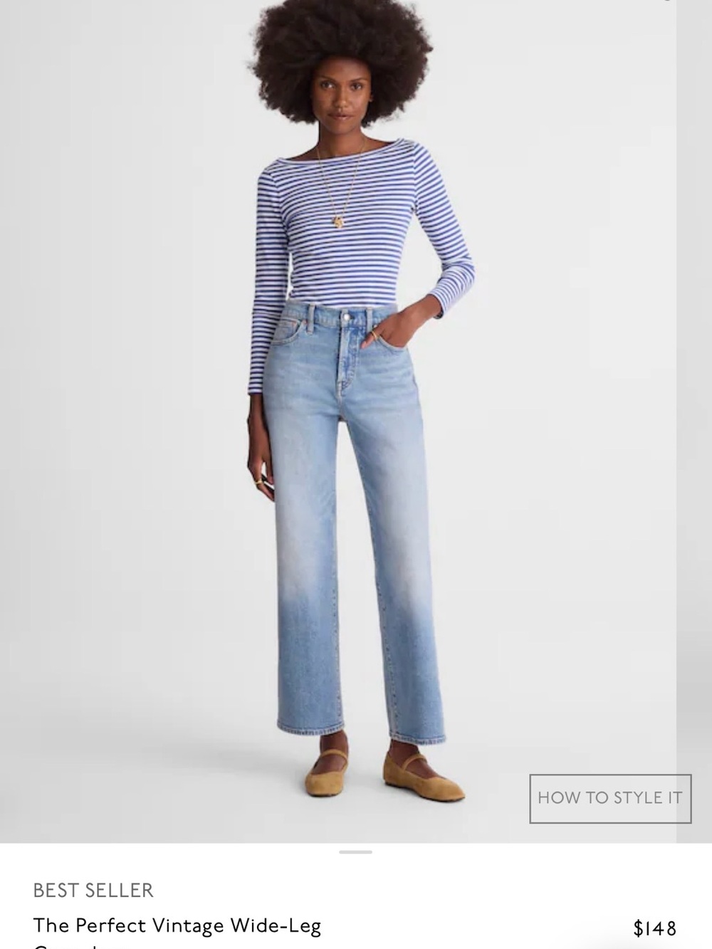 Madewell Light Blue Vintage Wide-Leg Jeans